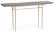 Wick 60" Console Table, Soft Gold Finish, Maple Grey Accents