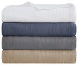 Clean Spaces Gauze 100% Cotton Lightweight Blanket, Charcoal