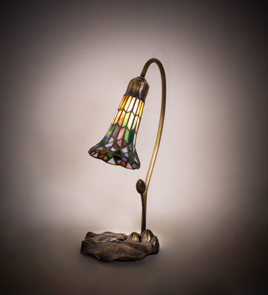 16 High Stained Glass Pond Lily Mini Lamp