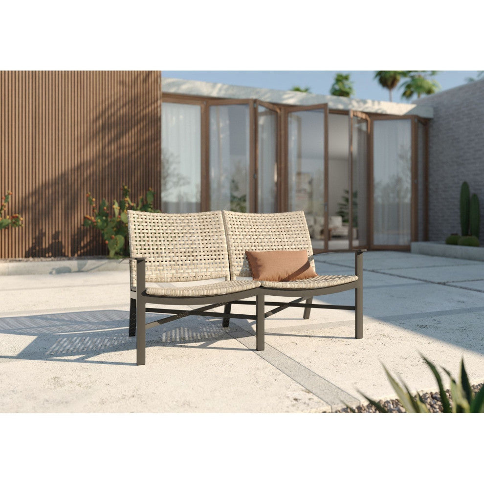 Jasper Loveseat, Textured Pewter