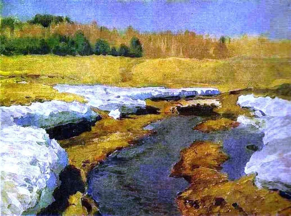 Isaac Ilich Levitan The Last Snow- Study Wall Decal