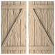 Rustic 4 Board Joined B-N-B Faux Wood Shutters, Riverwood, 22x38"