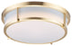 Rogue LED 1-Light Flush Mount in Satin Brass