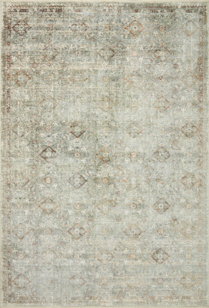 Loloi Sonnet Lagoon / Gold 7'-10" x 7'-10" Round Area Rug