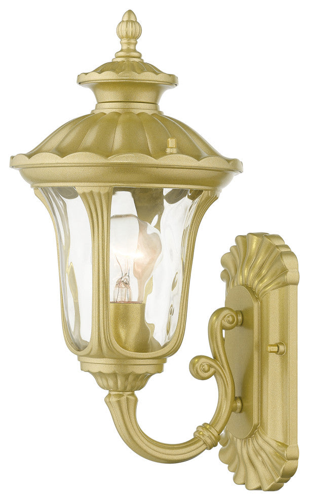 Oxford 1-Light Soft Gold Outdoor Small Wall Lantern