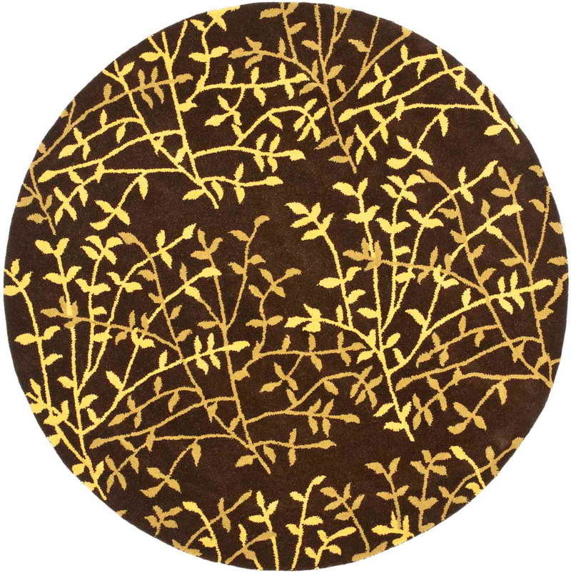 Safavieh Soho Soh733C Floral Rug, Brown/Multi, 6'0"x6'0" Round