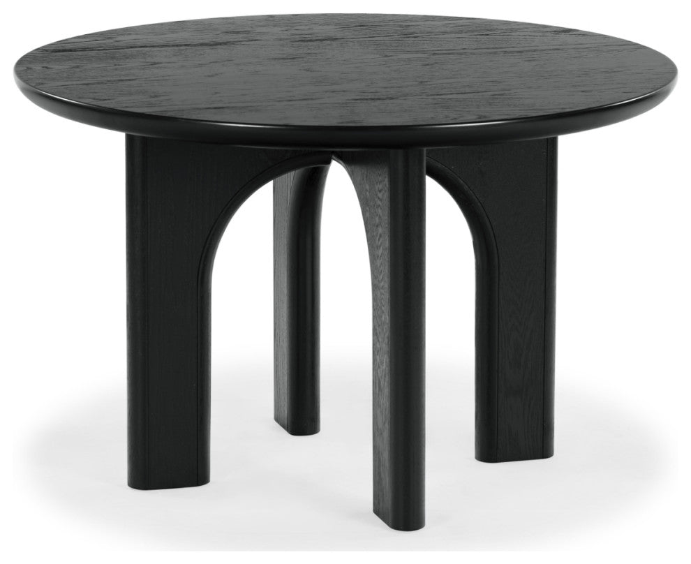 Safavieh Couture Olivetta Round Wood Dining Table, Black