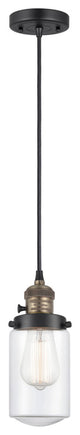 INNOVATIONS 201CSW-BAB-G312 1-Light Mini Pendant Black Antique Brass