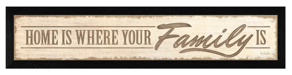 "Home Is" By Lauren Rader, Printed Wall Art, Ready To Hang, Black Frame