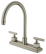Kingston Brass Centerset Kitchen Faucet, Brushed Nickel