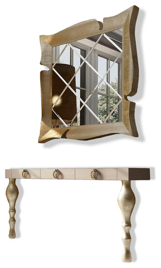 Shows two items (mirror and console) on a white background; not a clean single product depiction.