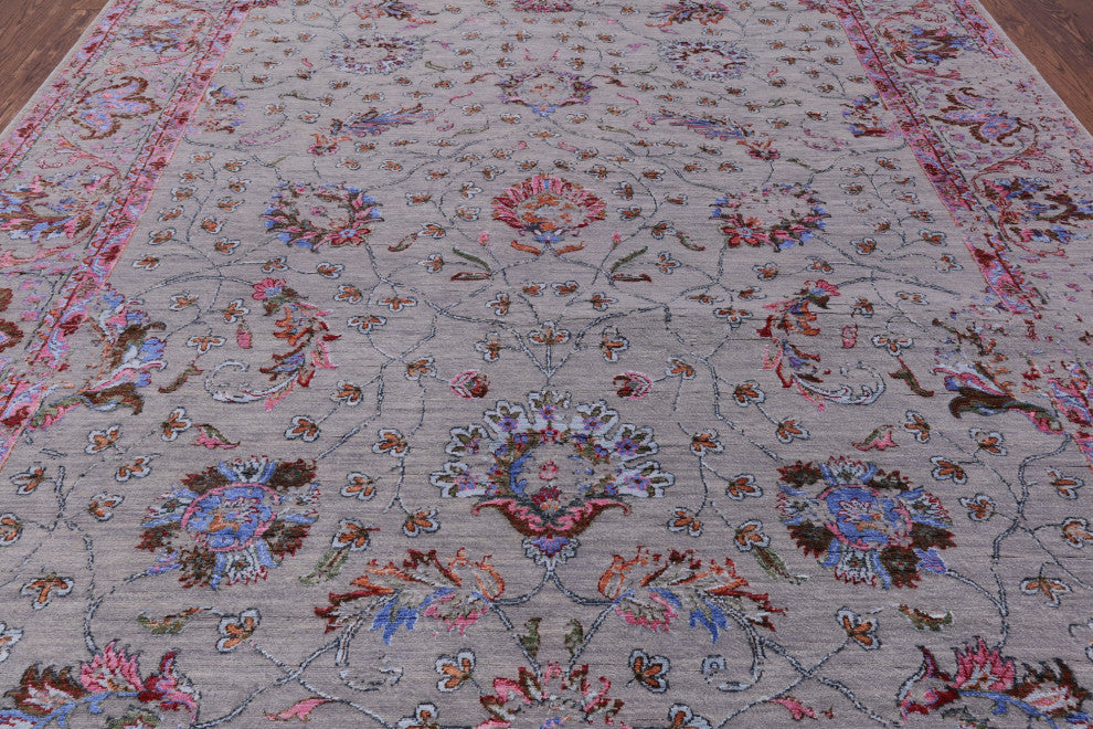 Wool and Silk Persian Handmade Rug 8' 2" X 10' 2" Q7089
