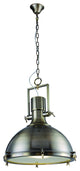 Elegant Lighting Industrial Pendant Lamp, 21.75"x25.25", Antique Brass