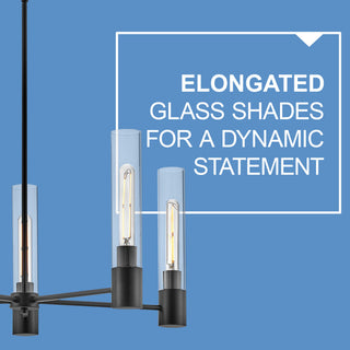 Lark Shea 28" Medium Single Tier Chandelier, Black