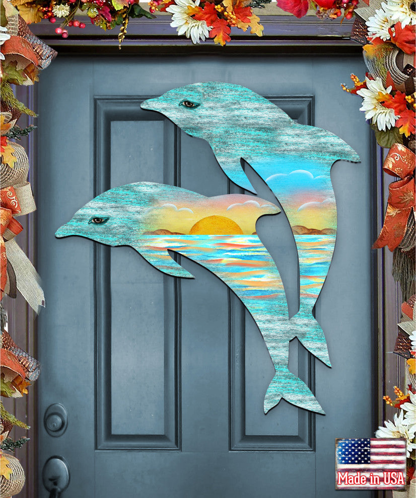 Dolphins Scenic Door Hanger