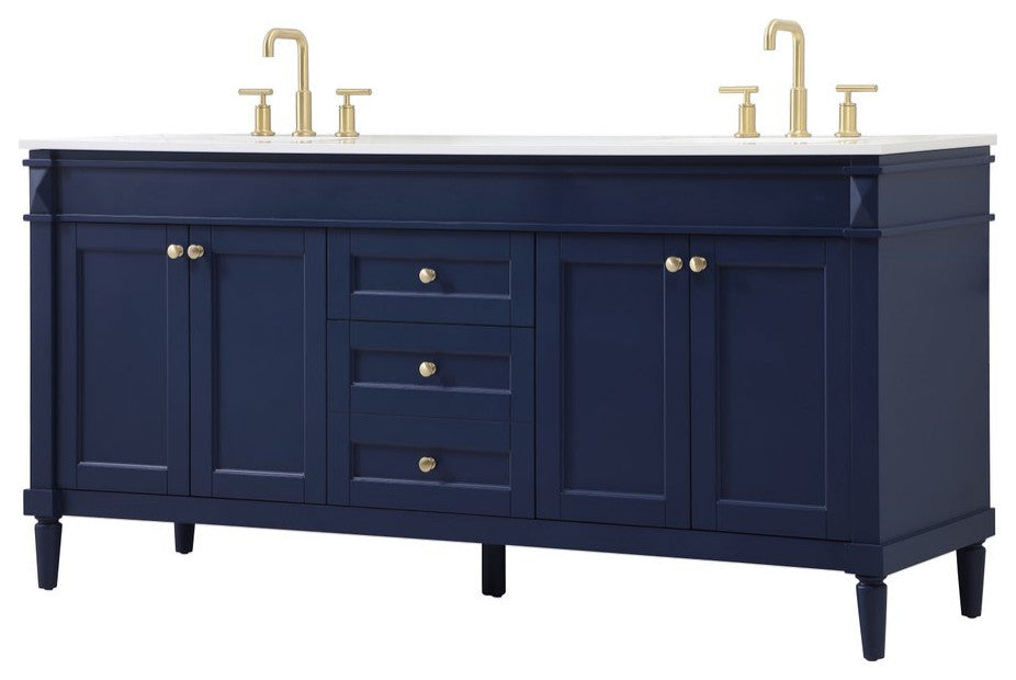 Home Living 21" Transitional Blue-Light Bathroom Vanity
