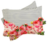 Deny Designs Allyson Johnson Bold Floral and Stripes Pillowcase