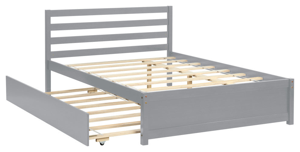 Gewnee Full Size Wood Platform Bed Frame