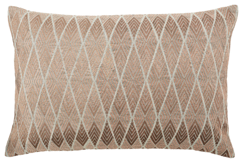 Jaipur Living Milton Bronze and Gray Geometric Poly Fill Lumbar Pillow 16x24
