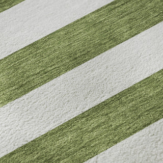 Premium Machine Washable Mayfield AMF528 Olive 2'3" x 7'6" Runner Rug