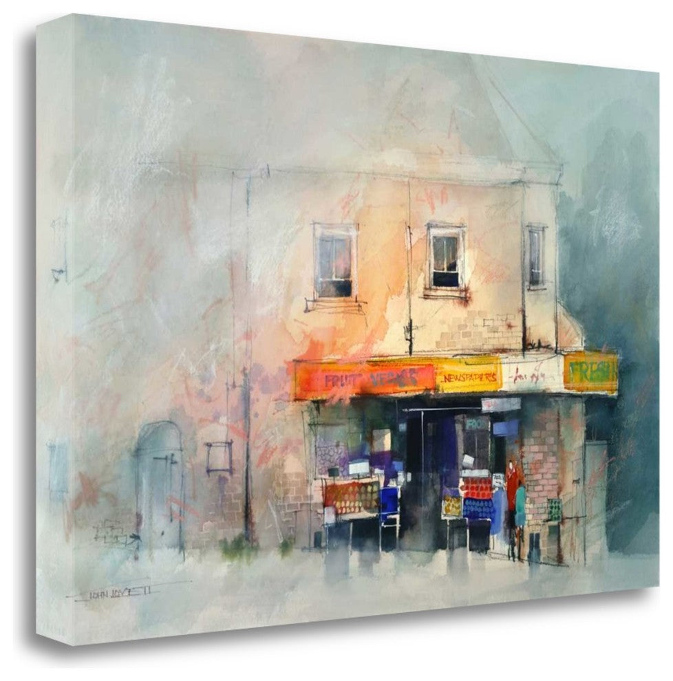 "Corner Store" By John Lovett,Ready to Hang Giclee Print on Gallery Wrap Canvas