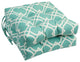 16" Spun Polyester Outdoor Square Tufted Chair Cushions, Set of 6, Elipse Pool