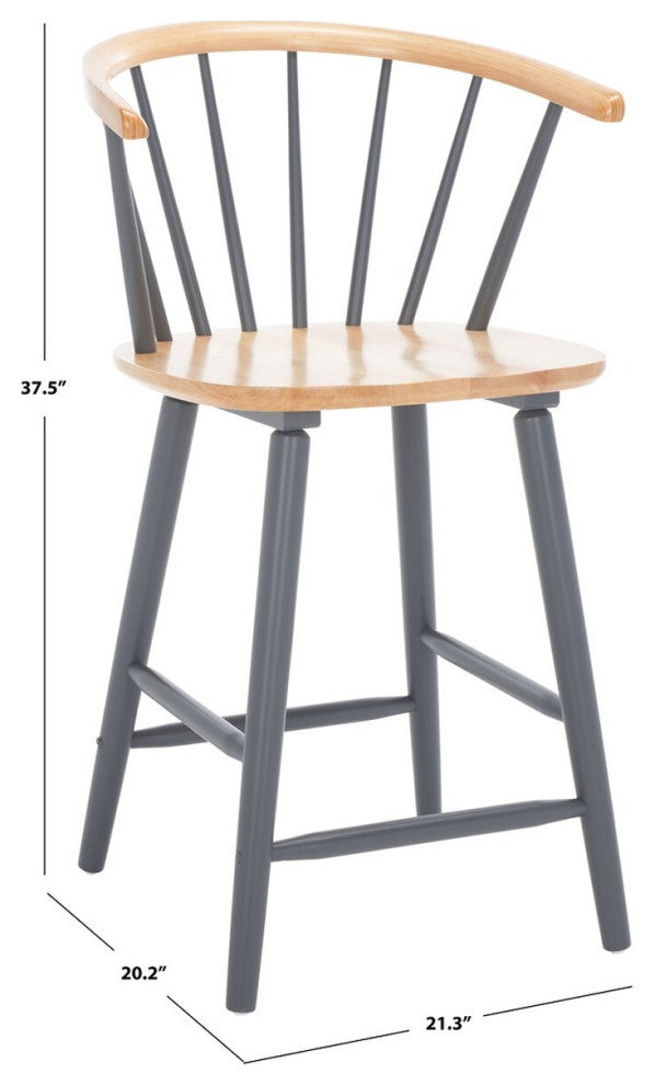 Safavieh Blanchard Counter Stool, Natural/Grey