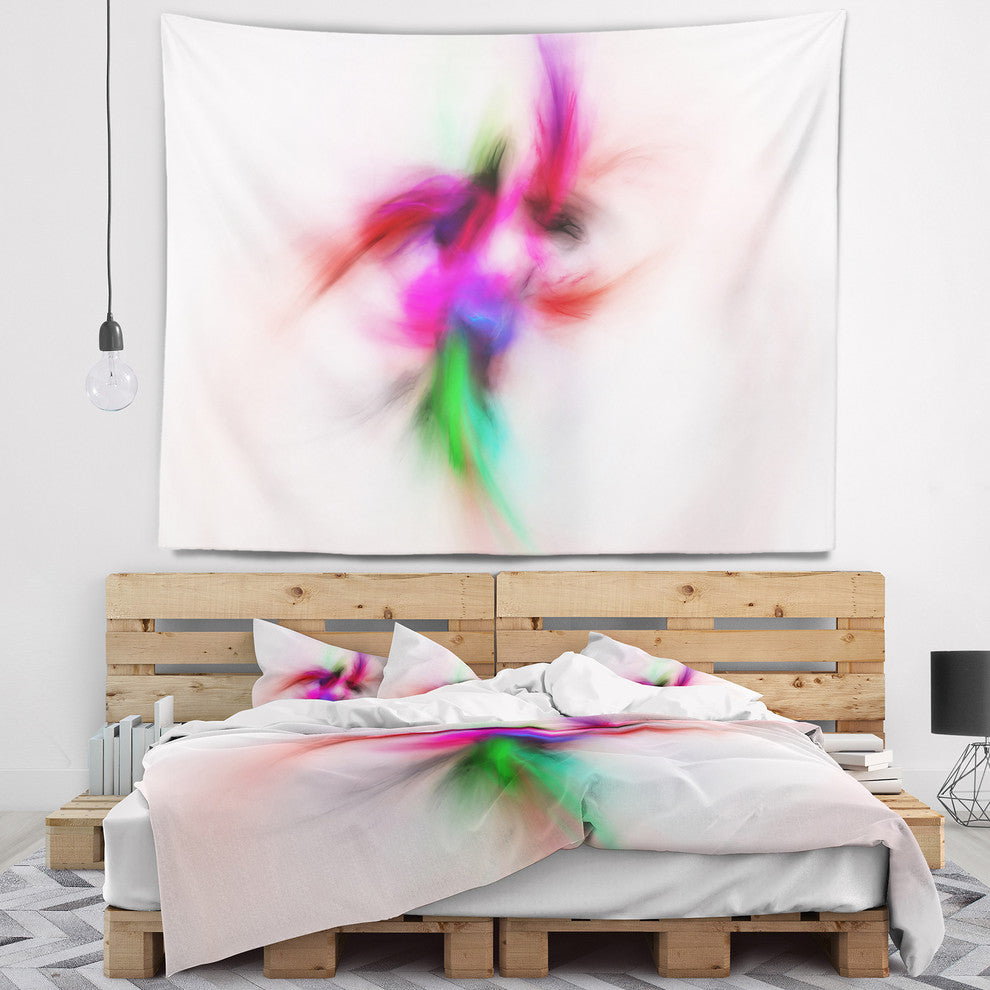 Colorful Electromagnetic Field Abstract Wall Tapestry, 92"x78"