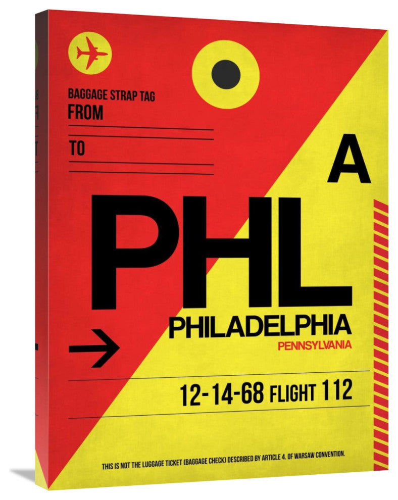 "PHL Philadelphia Luggage Tag 2" Fine Art Print