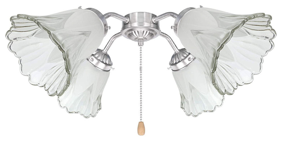 23160-4 Replacement Clear & Sandblasted Ceiling Fan Glsss Shade, 4 Pack.