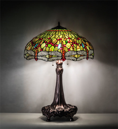 31 High Tiffany Hanginghead Dragonfly Table Lamp