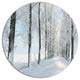 Beautiful Winter Forest Lane Photo, Forest Round Wall Art, 23"