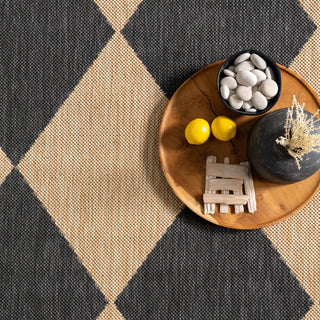 Nuloom Sabina Diamond Trellis Indoor/Outdoor Area Rug, Dark Grey 5'x8'