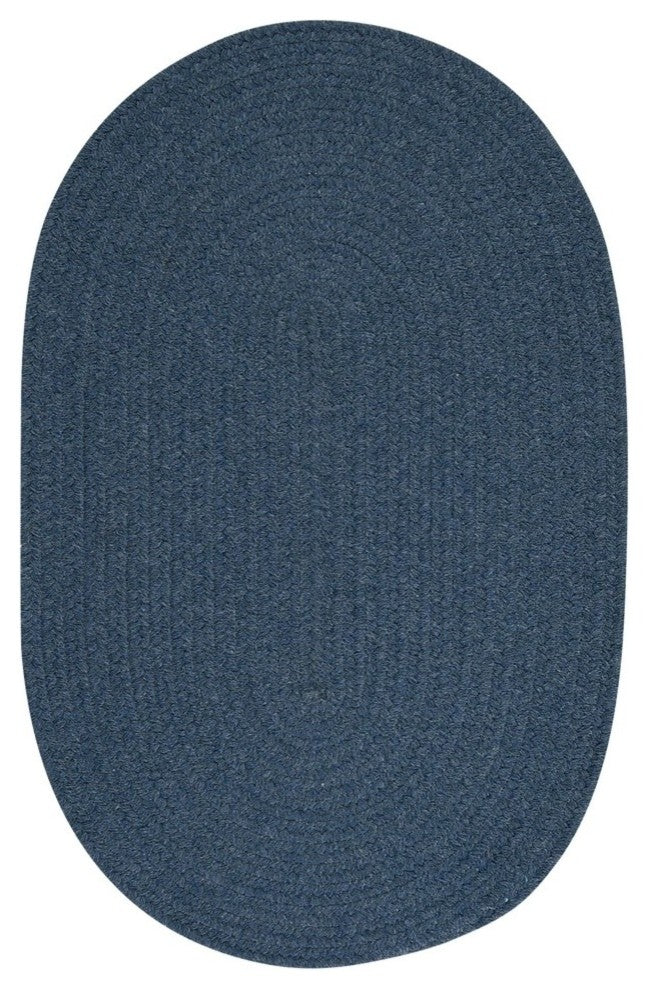 Colonial Mills Bristol WL01 Federal Blue Traditional Area Rug, Oval 4'x6'