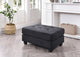 Cardiff Micro Suede Ottoman, Black