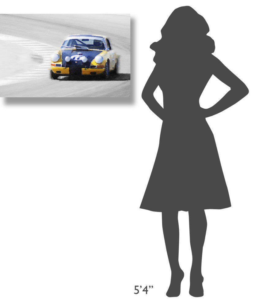 "Porsche 911 on Race Track Watercolor" Fine Art Print