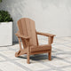 HDPE Outdoor Patio Folding Poly Adirondack Chair, Teak