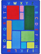 Kid Essentials Rug, Building Blocks, Multicolored, 5'4"x7'8"