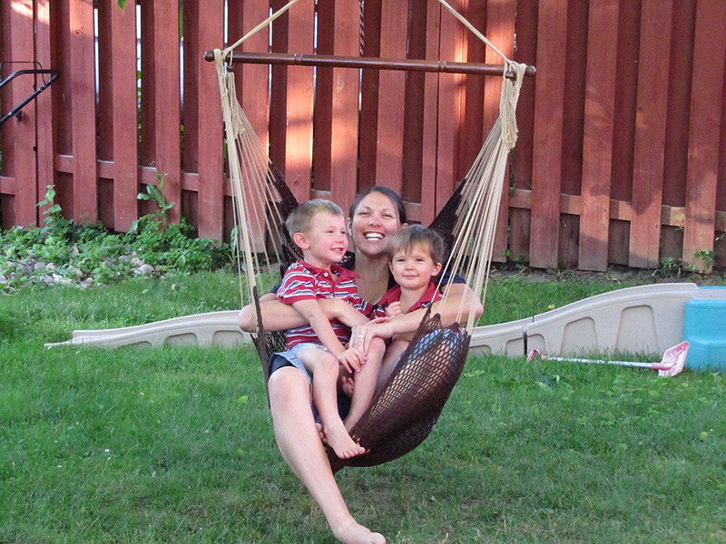 Mayan Hammock Chair, Brown & Beige