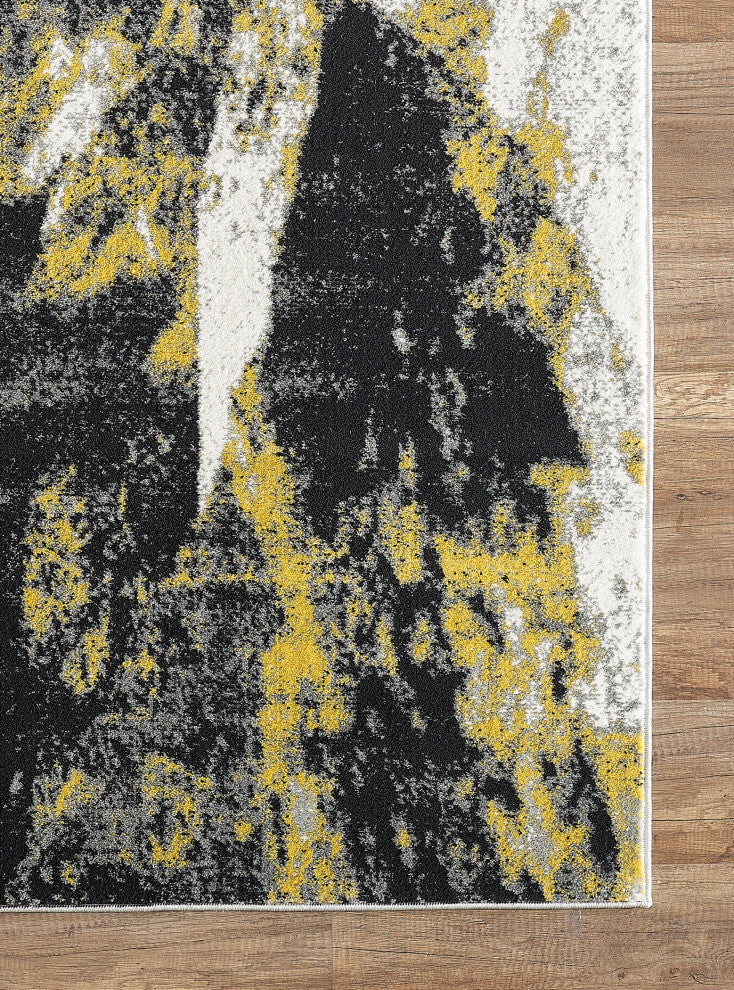 Abani Laguna LAG170A Modern Abstract Gold and Grey Area Rug