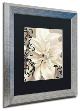 Color Bakery 'Winter White II' Art, Silver Frame, Black Matte, 16"x16"