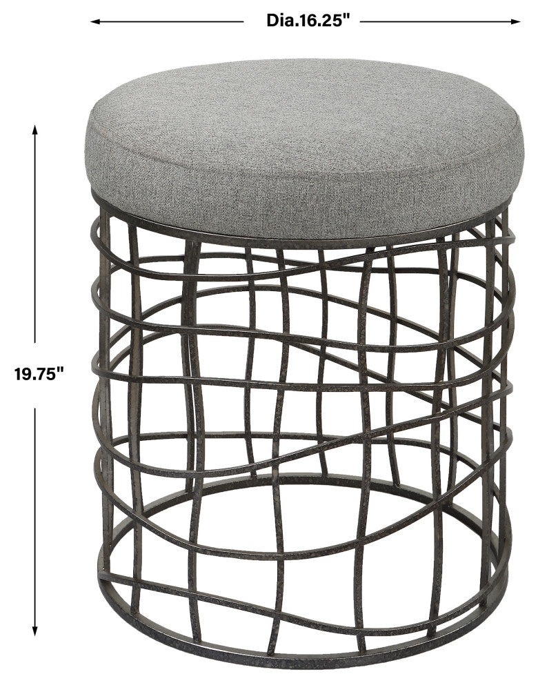Uttermost Carnival Iron Round Accent Stool