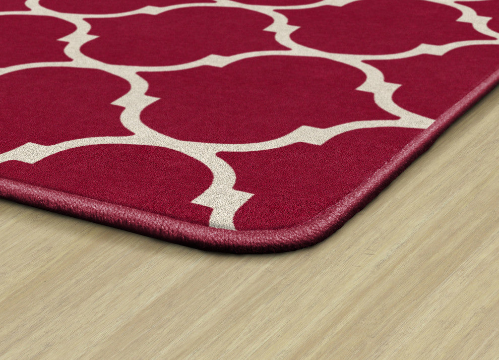 Flagship Carpets FA1377-34FS 6x9 Trellis Red Rug
