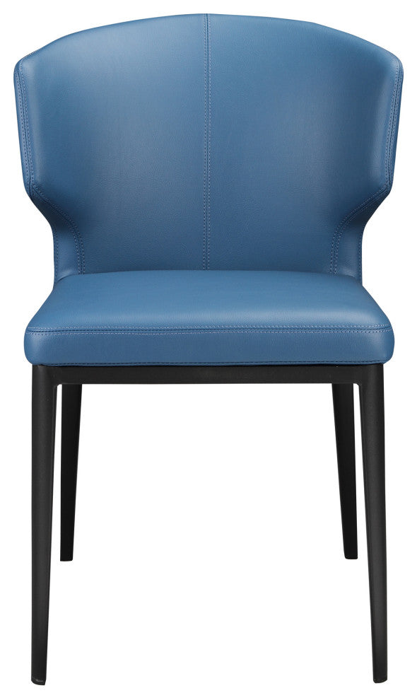 Contemporary Delaney Side Chair Steel Blue - M2 - Blue