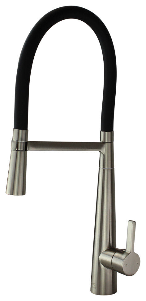 Transolid 1.8 GPM Pull-Down Kitchen Faucet, Pol Chrome/Black