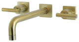 KS6027CML Wall Mount Tub Faucet, Brushed Brass