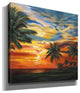 Stunning Tropical Sunset II' by Carolee Vitaletti Giclee Canvas Art, 18"x18"