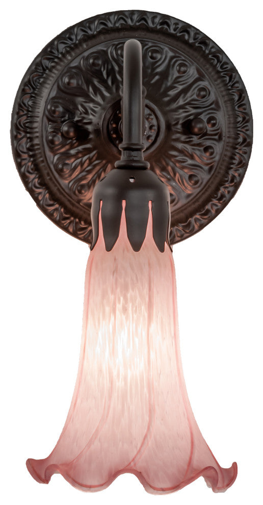 5 Wide Pink Pond Lily Wall Sconce