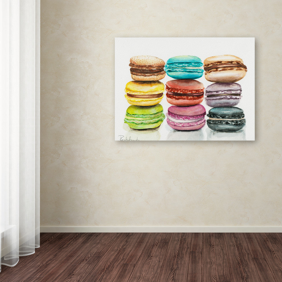 Jennifer Redstreake '9 Macarons' Canvas Art, 18x24