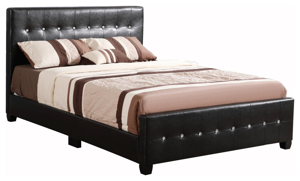 Bed, Black, Full, Queen